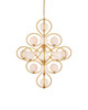 Currey and Company - 9000-1216 - 14 Light Chandelier - Storrs - Contemporary Gold Leaf/Contemporary Gold/White
