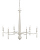 Currey and Company - 9000-1241 - Six Light Chandelier - Donnybrook - Snow White/White