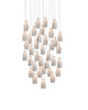 Currey and Company - 9000-1276 - 36 Light Pendant - Posh - White/Silver