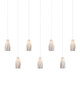 Currey and Company - 9000-1277 - Seven Light Linear Pendant - Posh - White/Silver
