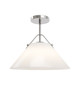 Currey and Company - 9000-1280 - One Light Pendant - Bronwen - Opaque White/Polished Nickel