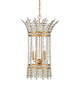 Currey and Company - 9000-1296 - Four Light Lantern - Bradshaw - Frosted/Clear/Brass