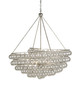 Currey and Company - 9002 - Four Light Chandelier - Stratosphere - Clear/Contemporary Silver Leaf