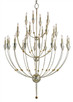 Currey and Company - 9159 - 28 Light Chandelier - Paradox - Silver Granello/Gold Leaf