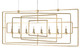 Currey and Company - 9542 - Eight Light Chandelier - Metro - Contemporary Gold Leaf