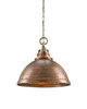 Currey and Company - 9857 - One Light Pendant - Admiral - Copper/Antique Brass