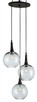 Currey and Company - 9969 - Three Light Pendant - Beckett - Emery Rust/Clear