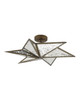 Currey and Company - 9999-0031 - Three Light Semi-Flush Mount - Stargazer - Antique Mirror/Pyrite Bronze