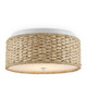 Currey and Company - 9999-0056 - LED Flush Mount - Colchester Raffia - Natural/White