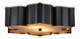 Currey and Company - 9999-0060 - Two Light Flush Mount - Grand Lotus - Satin Black/Contemporary Gold/Faux Alabaster