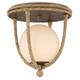 Currey and Company - 9999-0069 - One Light Flush Mount - Passageway - Natural/Dorado Gold/White