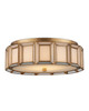 Currey and Company - 9999-0077 - LED Flush Mount - Daze - Antique Brass/White