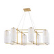 Hudson Valley - 3478-AGB - Eight Light Chandelier - Pebble - Aged Brass
