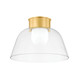 Hudson Valley - 3514-AGB - One Light Flush Mount - Lakeside - Aged Brass