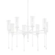 Hudson Valley - 4131-WP - Eight Light Chandelier - Chisel - White Plaster