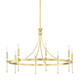 Hudson Valley - 4338-AGB - Eight Light Chandelier - Gates - Aged Brass
