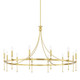 Hudson Valley - 4351-AGB - 12 Light Chandelier - Gates - Aged Brass