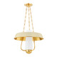 Hudson Valley - 5218-AGB/SSD - One Light Lantern - Provincetown - Aged Brass