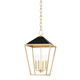 Hudson Valley - 5713-GL/BK - Four Light Pendant - Paxton - Gold Leaf