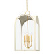 Hudson Valley - 6618-VGL/SSD - Four Light Lantern - Lincroft - Vintage Gold Leaf