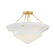 Hudson Valley - 7013-AGB - Three Light Semi Flush Mount - Loburn - Aged Brass