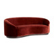 Arteriors - 8150 - Upholstery - Sofa - Turner - Paprika Velvet/Dark Walnut