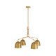 Arteriors - DLI05 - Four Light Chandelier - Worth - Vintage Brass