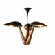 Arteriors - DMI11 - Three Light Chandelier - Everglades - Blackened Iron/Antique Brass