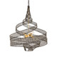 Varaluz - 240P06LMBFG - Six Light Pendant - Flow - Matte Black/French Gold