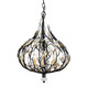 Varaluz - 271P03MBFG - Three Light Pendant - Bask - Matte Black/French Gold