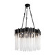 Varaluz - 309P09MBFG - Nine Light Pendant - Matrix - Matte Black/French Gold