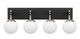 Varaluz - 352B04BLPN - Four Light Bath - Allie - Black/Polished Nickel
