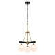Varaluz - 352C03BLSB - Three Light Chandelier - Allie - Black/Satin Brass