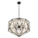 Varaluz - 353P10MBFG - Ten Light Pendant - Marcia - Matte Black/French Gold
