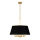 Varaluz - 364P06MBFG - Six Light Pendant - Coco - Matte Black/French Gold