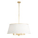 Varaluz - 364P08MWFG - Eight Light Pendant - Coco - Matte White/French Gold