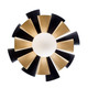 Daphne One Light Convertible Flush Mount/Wall Sconce (372S01MMBFG)