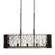 Varaluz - 380N05MBFG - Five Light Linear Pendant - Estela - Matte Black/French Gold
