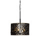 Varaluz - 380P03MBFG - Three Light Pendant - Estela - Matte Black/French Gold