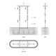 Park Row Five Light Linear Pendant (393N05MBFG)