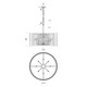 Park Row Eight Light Pendant (393P08MBFG)