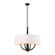 Varaluz - 503P04BLSB - Four Light Pendant - Patchwork - Black/Satin Brass