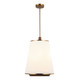 Varaluz - 520F03SBW - Three Light Foyer Pendant - Desert Flyer - Satin Brass/Medium Walnut