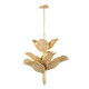Varaluz - 901C09FGN - Nine Light Chandelier - Banana Leaf - French Gold/Natural Seagrass