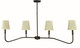 Framburg - 5684 IRON - Four Light Island Chandlier - Heidelberg - Iron