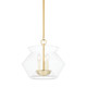 Hudson Valley - 8115-AGB - Three Light Lantern - Edmonton - Aged Brass
