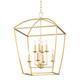 Hudson Valley - 8324-GL - Eight Light Lantern - Bryant - Gold Leaf