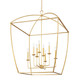 Hudson Valley - 8334-GL - Eight Light Lantern - Bryant - Gold Leaf