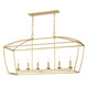 Hudson Valley - 8348-GL - Six Light Island Pendant - Bryant - Gold Leaf