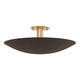 Hudson Valley - 8718-VB/BRZ - Three Light Flush Mount - Bern - Vintage Brass